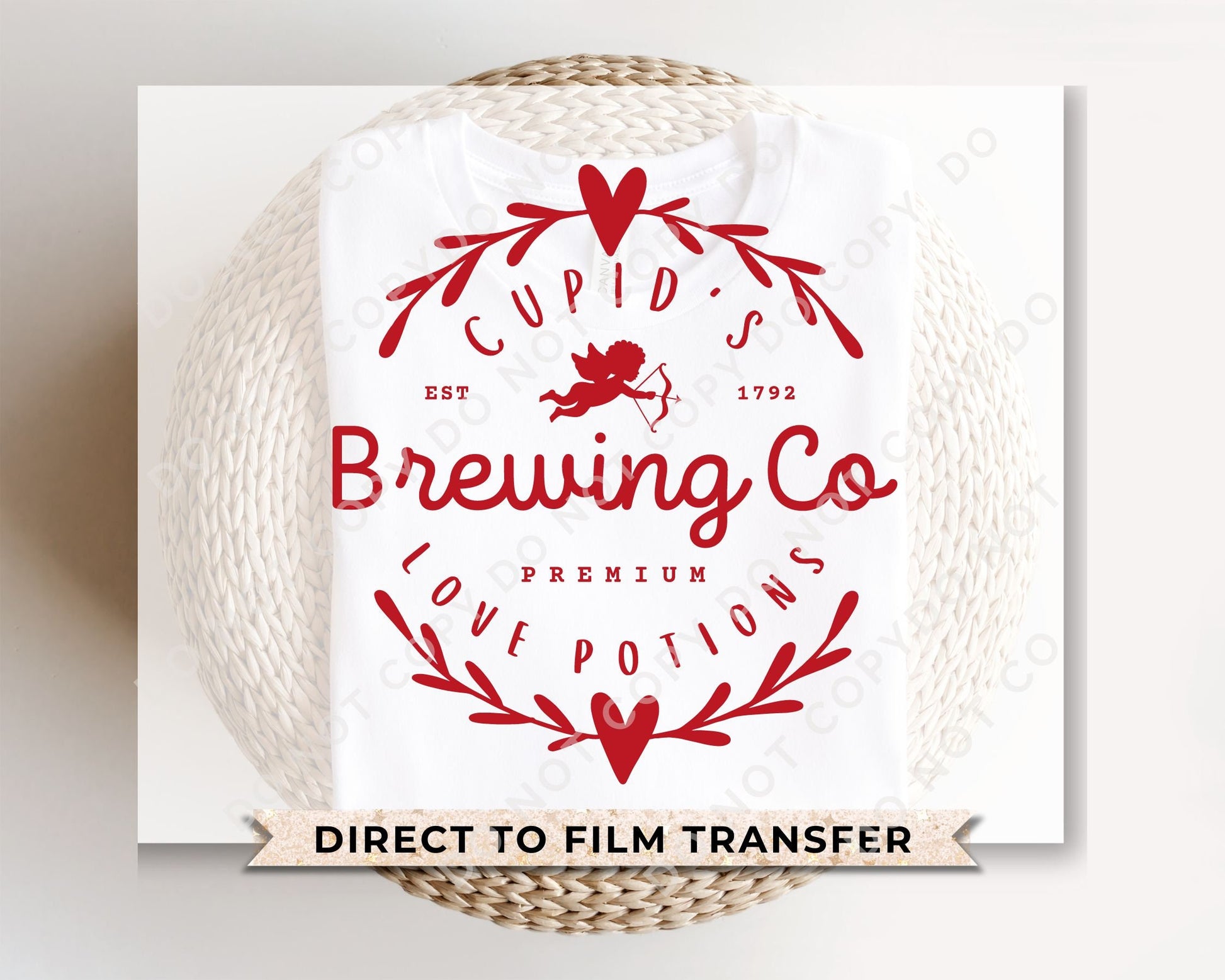 DTF Transfers, Ready to Press, T-shirt Transfers, Heat Transfer, Direct to Film, DTF Transfer| Valentine's Day | Red Cupid's Brewing Co. |