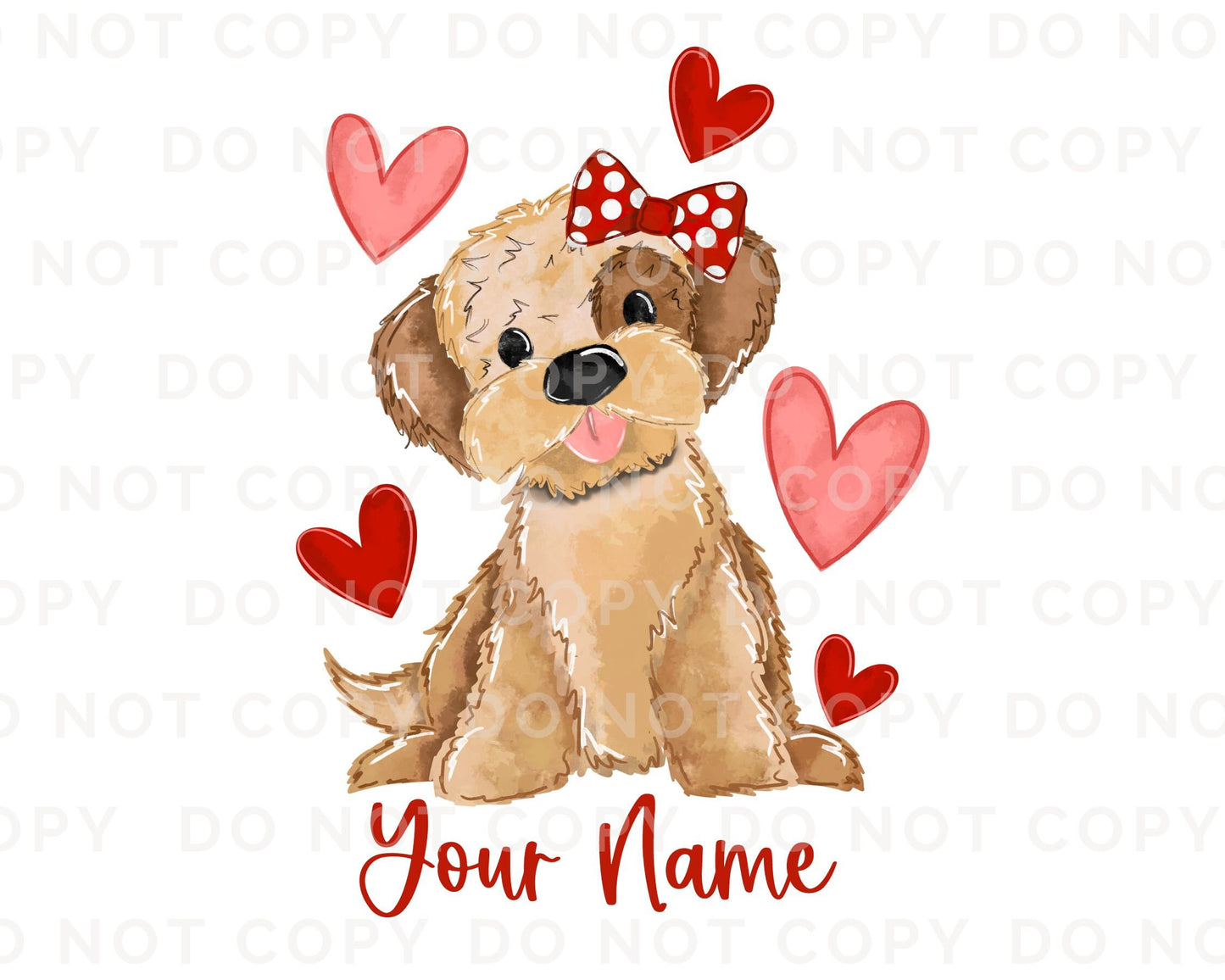 DTF Transfers, Ready to Press, T-shirt Transfers, Heat Transfer, Direct to Film, Cold Peel, Valentine's Day, Customized Valentine Girl Puppy