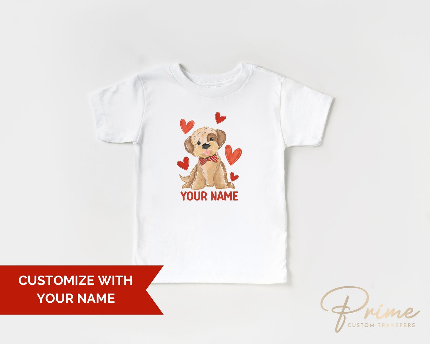 DTF Transfers, Ready to Press, T-shirt Transfers, Heat Transfer, Direct to Film, Cold Peel, Valentine's Day, Customized Valentine Boy Puppy