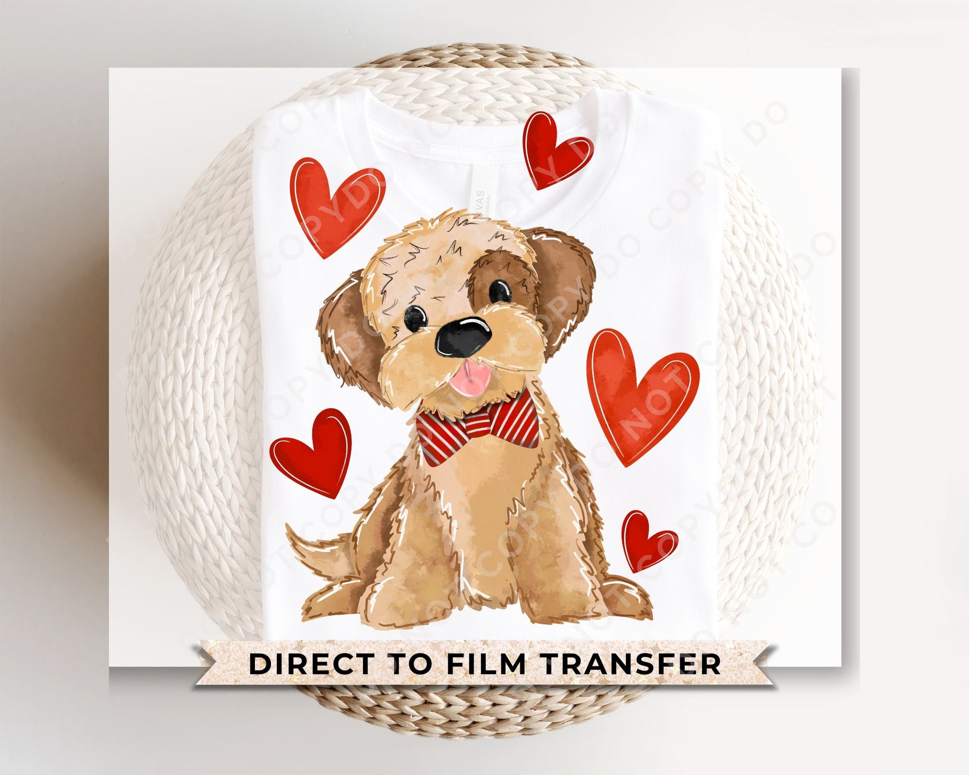 DTF Transfers, Ready to Press, T-shirt Transfers, Heat Transfer, Direct to Film, Cold Peel, Valentine's Day, Valentine Boy Puppy