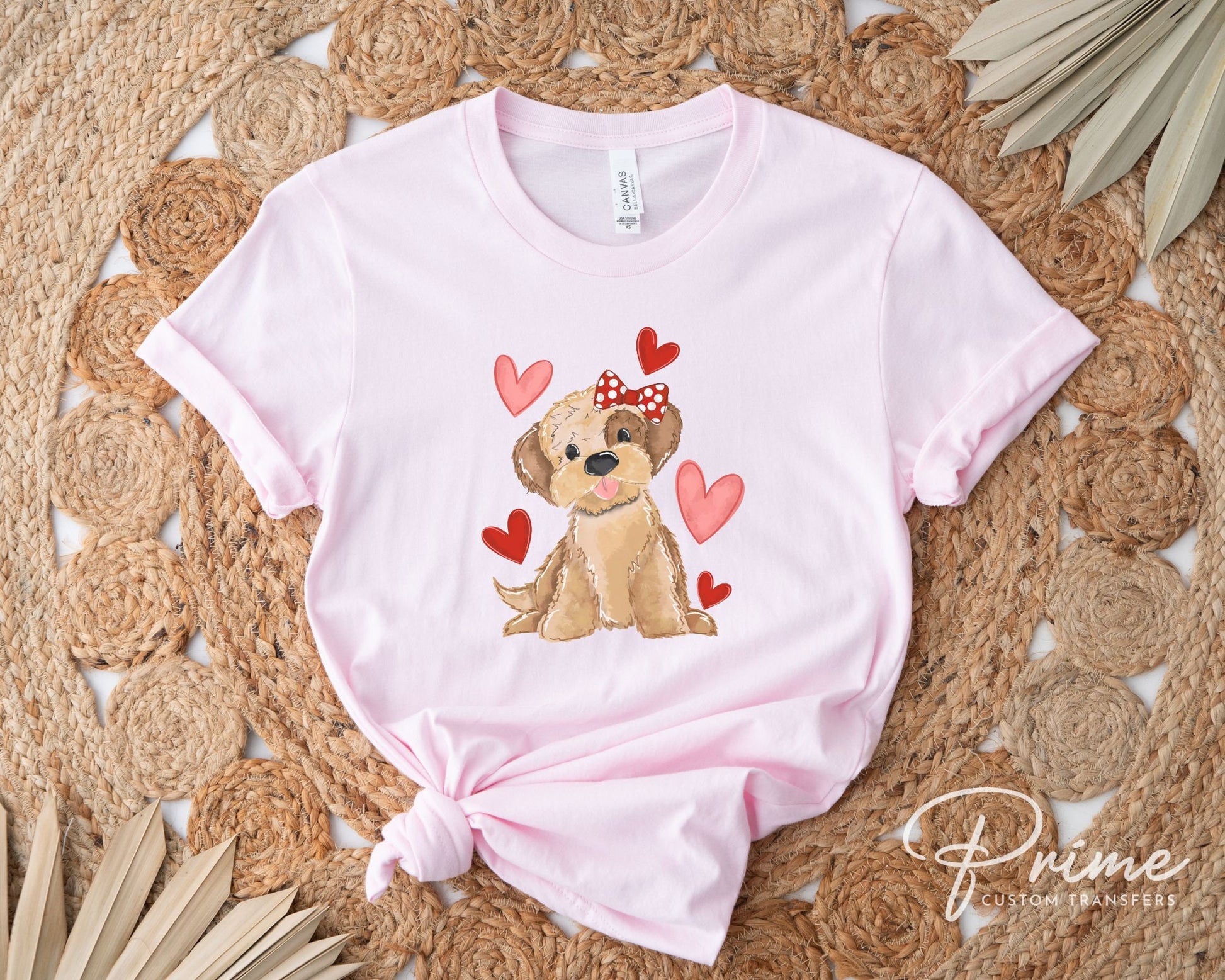 DTF Transfers, Ready to Press, T-shirt Transfers, Heat Transfer, Direct to Film, Cold Peel, Valentine's Day, Valentine Girl Puppy