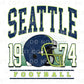 Football DTF Transfers, Ready to Press, T-shirt Transfers, Heat Transfer, Direct to Film, Full Color, Vintage, Washington, Seattle Football