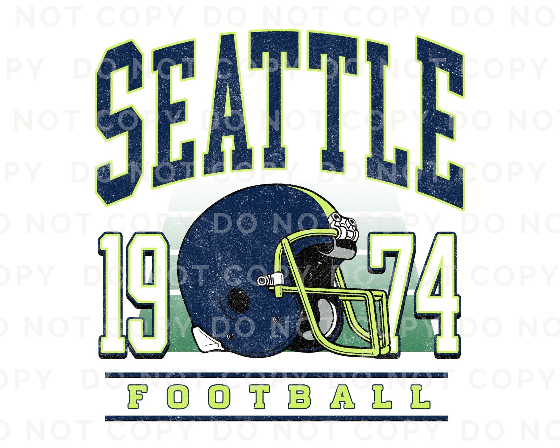 Football DTF Transfers, Ready to Press, T-shirt Transfers, Heat Transfer, Direct to Film, Full Color, Vintage, Washington, Seattle Football