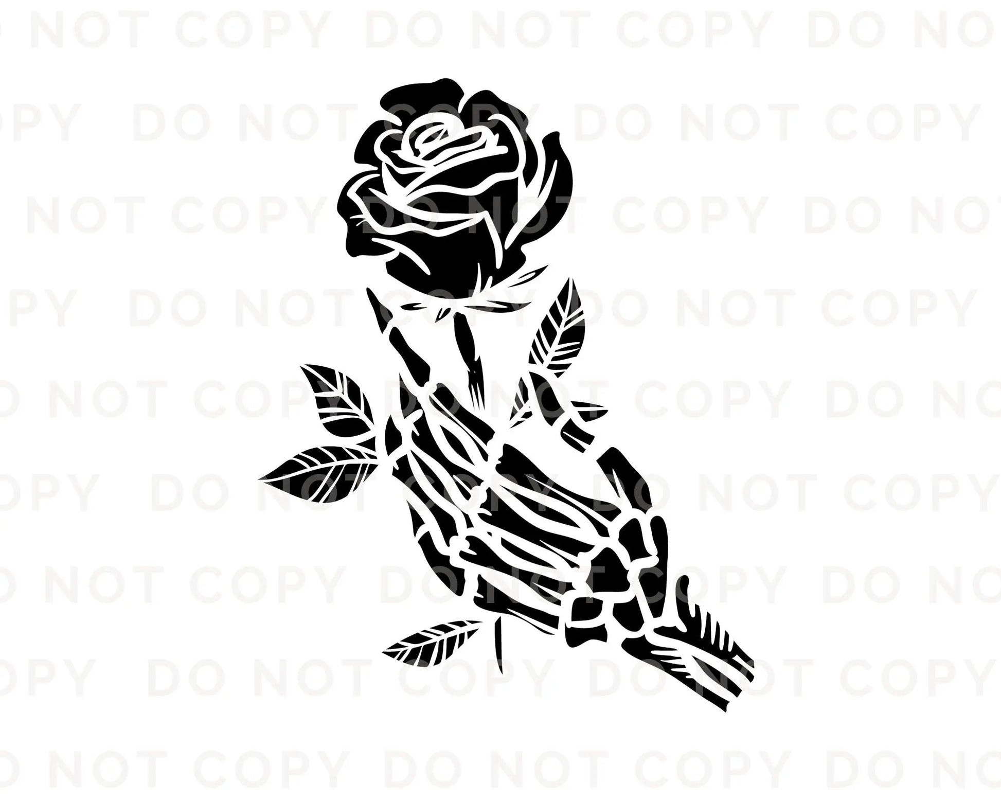 DTF Transfers, Ready to Press, T-shirt Transfers, Heat Transfer, Direct to Film, Valentine's Day, Skeleton, Flower, Skull Hand and Rose