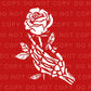 DTF Transfers, Ready to Press, T-shirt Transfers, Heat Transfer, Direct to Film, Valentine's Day, Skeleton, Flower, Skull Hand and Rose