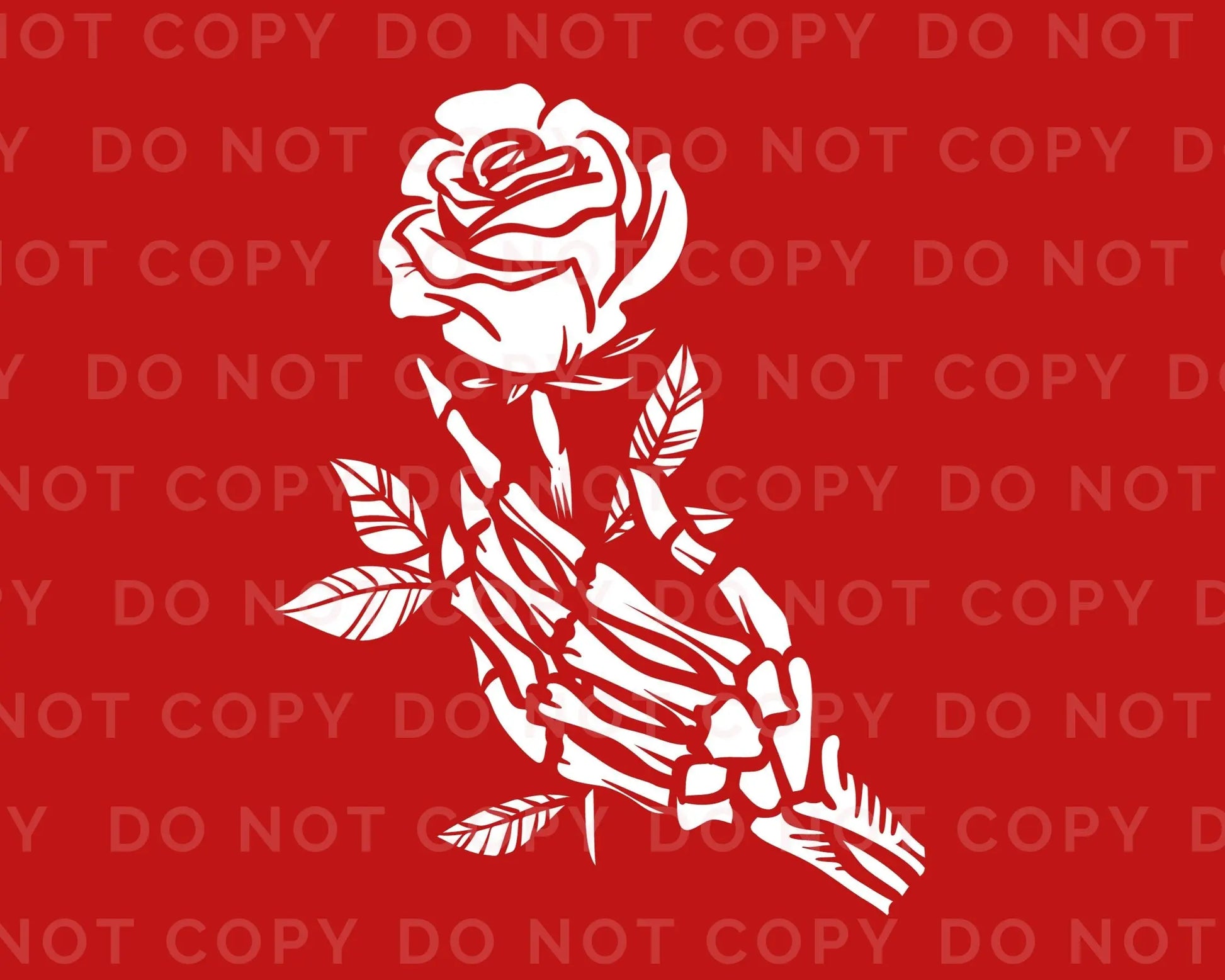DTF Transfers, Ready to Press, T-shirt Transfers, Heat Transfer, Direct to Film, Valentine's Day, Skeleton, Flower, Skull Hand and Rose