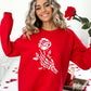 DTF Transfers, Ready to Press, T-shirt Transfers, Heat Transfer, Direct to Film, Valentine's Day, Skeleton, Flower, Skull Hand and Rose