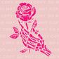 DTF Transfers, Ready to Press, T-shirt Transfers, Heat Transfer, Direct to Film, Valentine's Day, Skeleton, Flower, Skull Hand and Rose