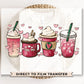 DTF Transfers, Ready to Press, T-shirt Transfers, Heat Transfer, Direct to Film, Cold Peel, Valentine's Day, Hearts, Latte, Coffee Lover