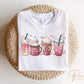 DTF Transfers, Ready to Press, T-shirt Transfers, Heat Transfer, Direct to Film, Cold Peel, Valentine's Day, Hearts, Latte, Coffee Lover