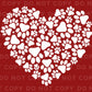 DTF Transfers, Ready to Press, T-shirt Transfers, Heat Transfer, Direct to Film, Valentine’s Day, Holiday, Dogs, Cats, Paw Print Heart