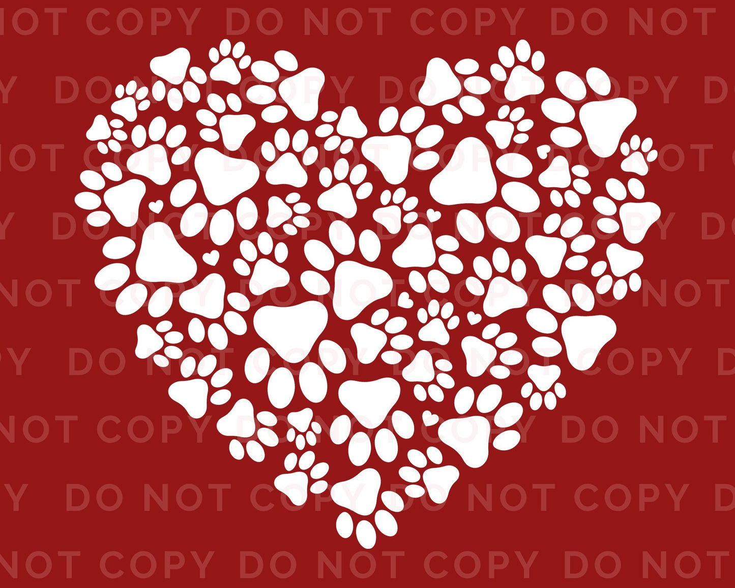 DTF Transfers, Ready to Press, T-shirt Transfers, Heat Transfer, Direct to Film, Valentine’s Day, Holiday, Dogs, Cats, Paw Print Heart