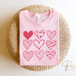 DTF Transfers, Ready to Press, T-shirt Transfers, Heat Transfer, Direct to Film, Valentine's Day, Cold Peel, Love, Doodle Hearts