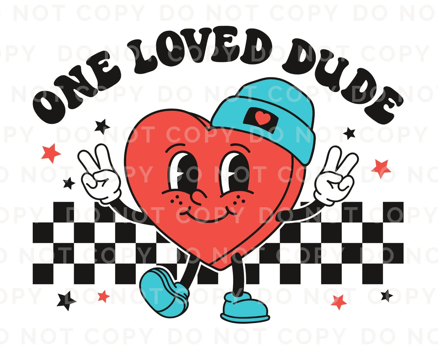 DTF Transfers, Ready to Press, T-shirt Transfers, Heat Transfer, Direct to Film, Cold Peel, Valentine's Day, Boy, Retro, One Loved Dude