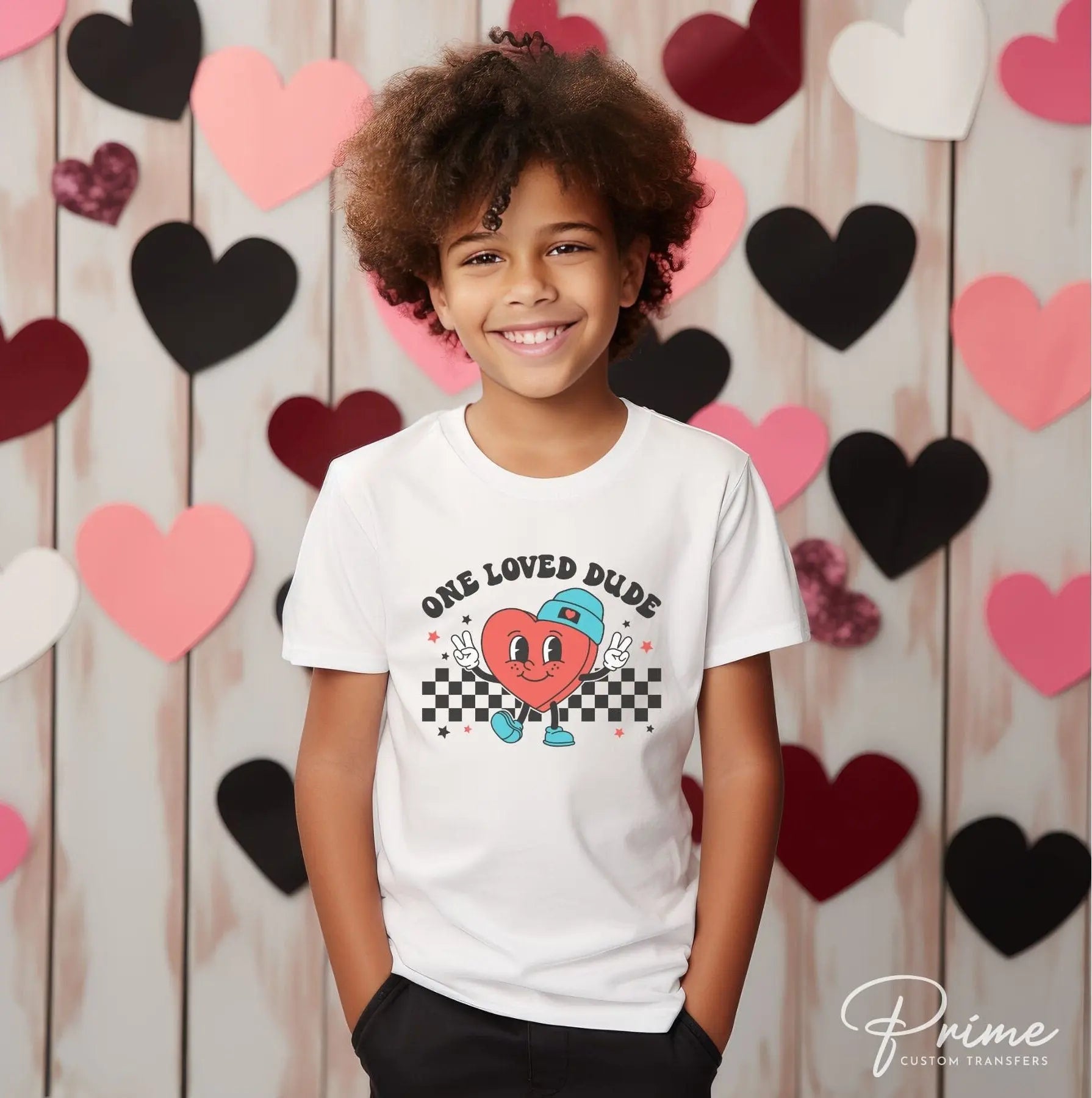 DTF Transfers, Ready to Press, T-shirt Transfers, Heat Transfer, Direct to Film, Cold Peel, Valentine's Day, Boy, Retro, One Loved Dude