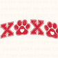 DTF Transfers, Ready to Press, T-shirt Transfers, Heat Transfer, Direct to Film, Valentine’s Day, Holiday, Dogs, Cute, XOXO Paw Print