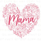 DTF Transfers, Ready to Press, T-shirt Transfers, Heat Transfer, Direct to Film, Cold Peel, Mother's Day, Flowers, Mom, Mama Floral Heart