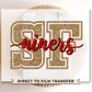 Football DTF Transfers, Ready to Press, T-shirt Transfers, Heat Transfer, Direct to Film, Sports, Vintage, FAUX Glitter, Niner's Fan
