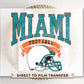 Football DTF Transfers, Ready to Press, T-shirt Transfers, Heat Transfer, Direct to Film, Full Color, Vintage, Florida, Miami Football