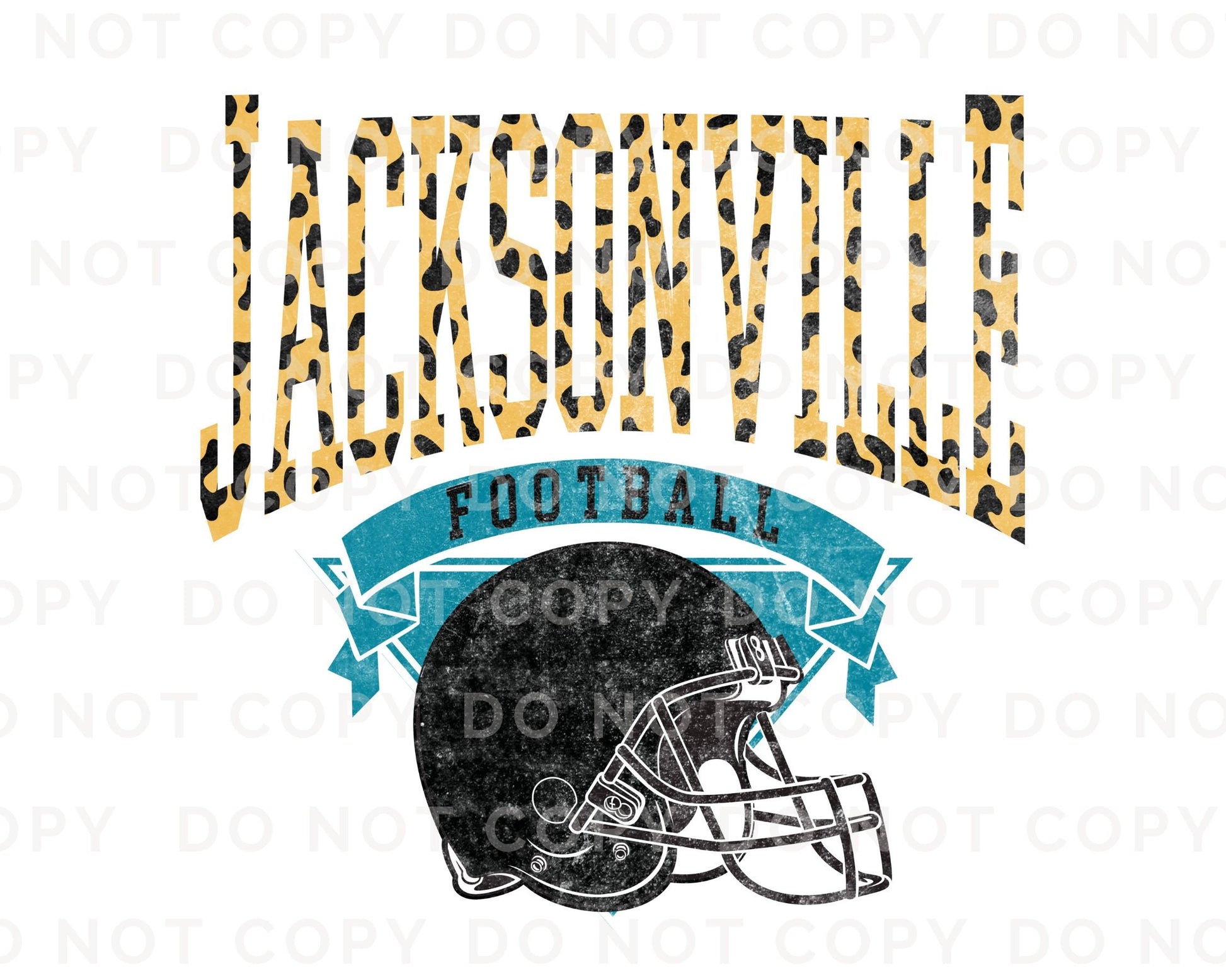 Football DTF Transfers, Ready to Press, T-shirt Transfers, Heat Transfer, Direct to Film, Sports, Full Color, Vintage, Jacksonville Football