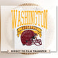 Football DTF Transfers, Ready to Press, T-shirt Transfers, Heat Transfer, Direct to Film, Sports, Full Color, Vintage, Washington Football