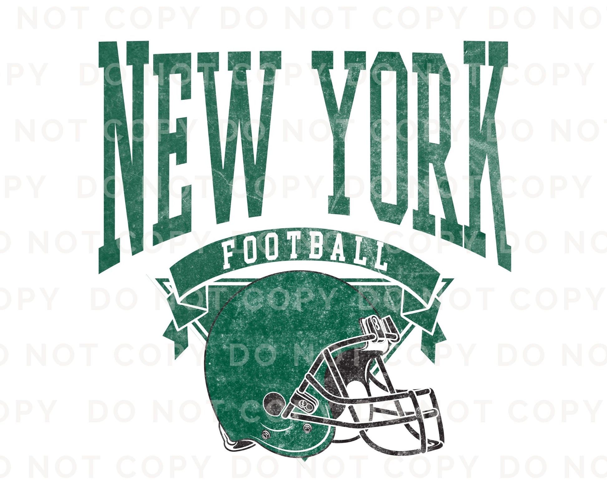 Football DTF Transfers, Ready to Press, T-shirt Transfers, Heat Transfer, Direct to Film, Sports, Full Color, Vintage, New York Football