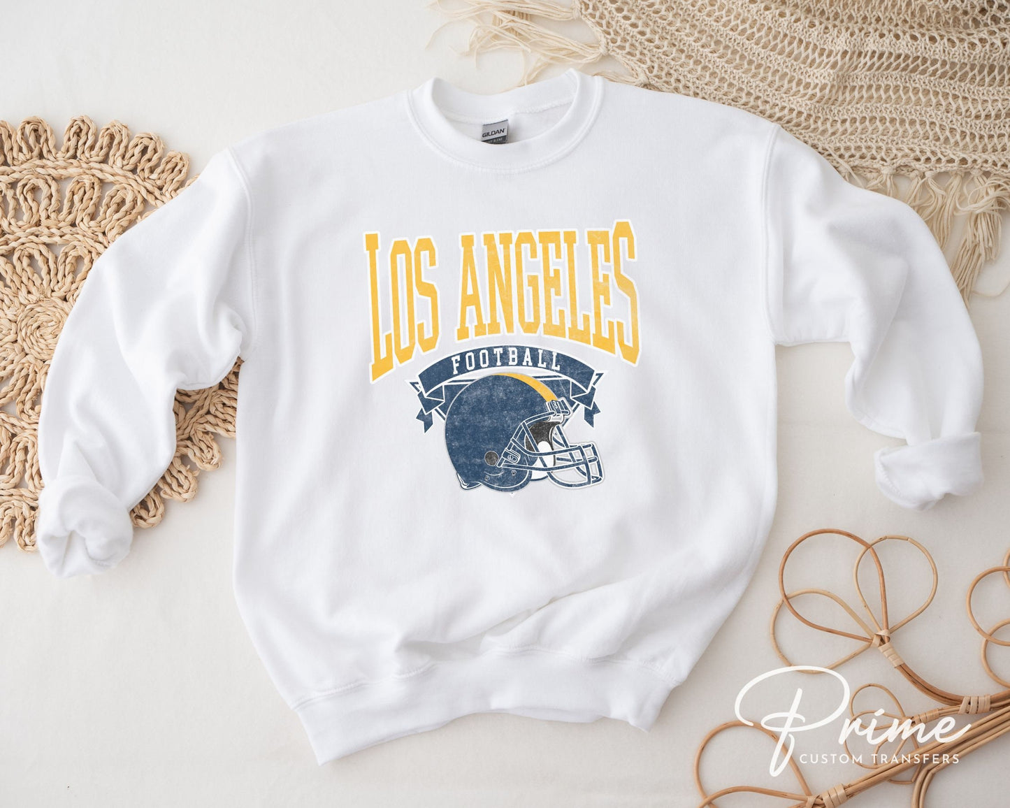 Football DTF Transfers, Ready to Press, T-shirt Transfers, Heat Transfer, Direct to Film, Sports, Full Color, Vintage, Los Angeles Football