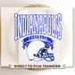 Football DTF Transfers, Ready to Press, T-shirt Transfers, Heat Transfer, Direct to Film, Sports, Full Color, Vintage, Indianapolis Football