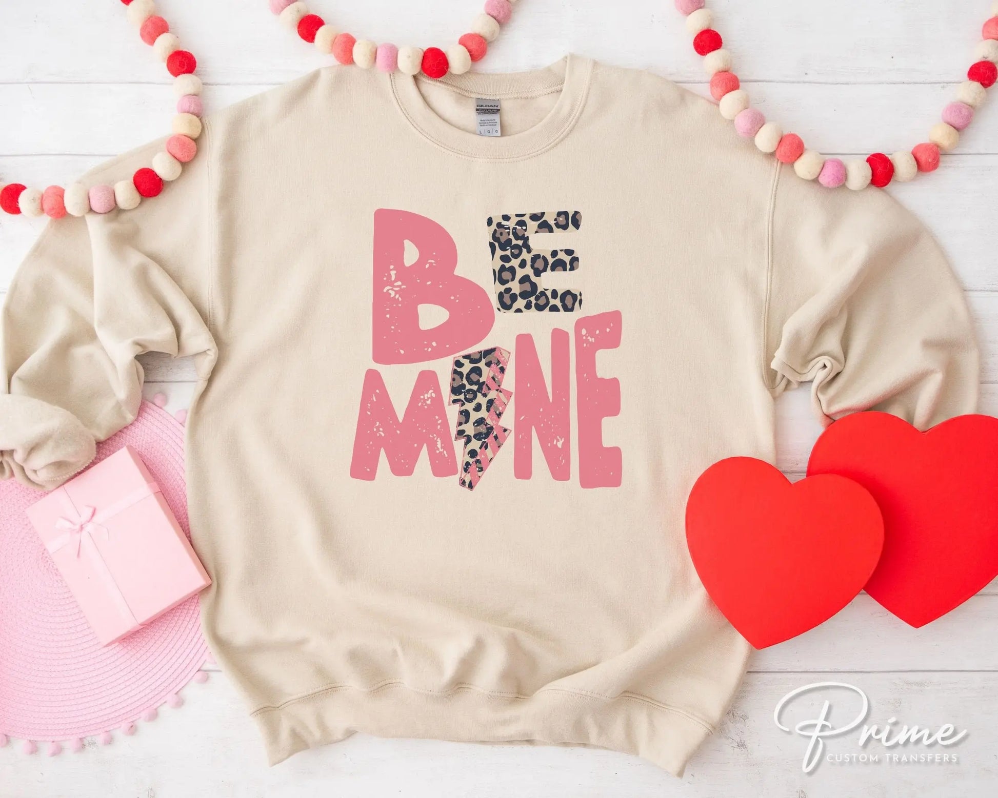 DTF Transfers, Ready to Press, T-shirt Transfers, Heat Transfer, Direct to Film, Cold Peel, Valentine's Day, Be Mine Cheetah Lightening Bolt
