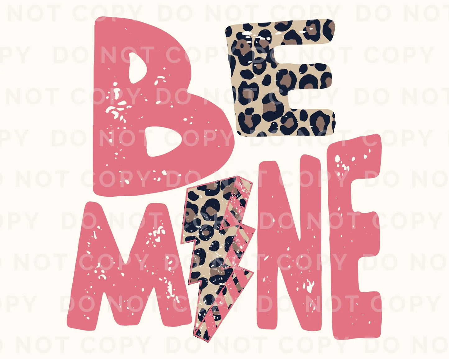 DTF Transfers, Ready to Press, T-shirt Transfers, Heat Transfer, Direct to Film, Cold Peel, Valentine's Day, Be Mine Cheetah Lightening Bolt