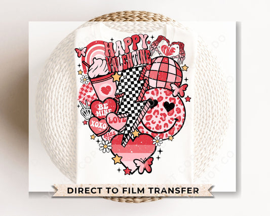 DTF Transfers, Ready to Press, T-shirt Transfers, Heat Transfer, Direct to Film, Cold Peel, Valentine's Day, Retro Valentine Collage