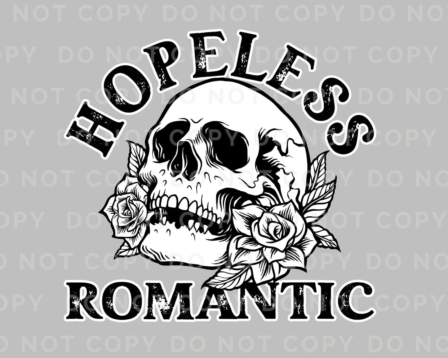 Halloween DTF Transfers, Ready to Press, T-shirt Transfers, Heat Transfer, Direct to Film, Fall, Autumn, Skeleton, Skull, Hopeless Romantic