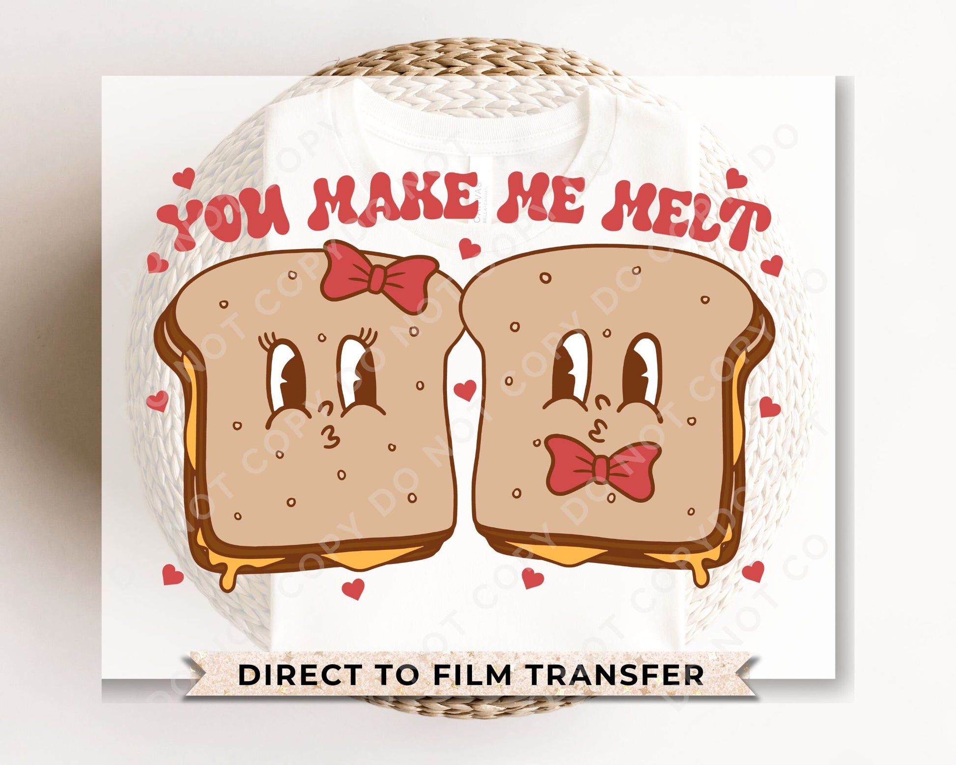 DTF Transfers, Ready to Press, T-shirt Transfers, Heat Transfer, Direct to Film, Cold Peel, Valentine's Day, Kids, You Make My Heart Melt