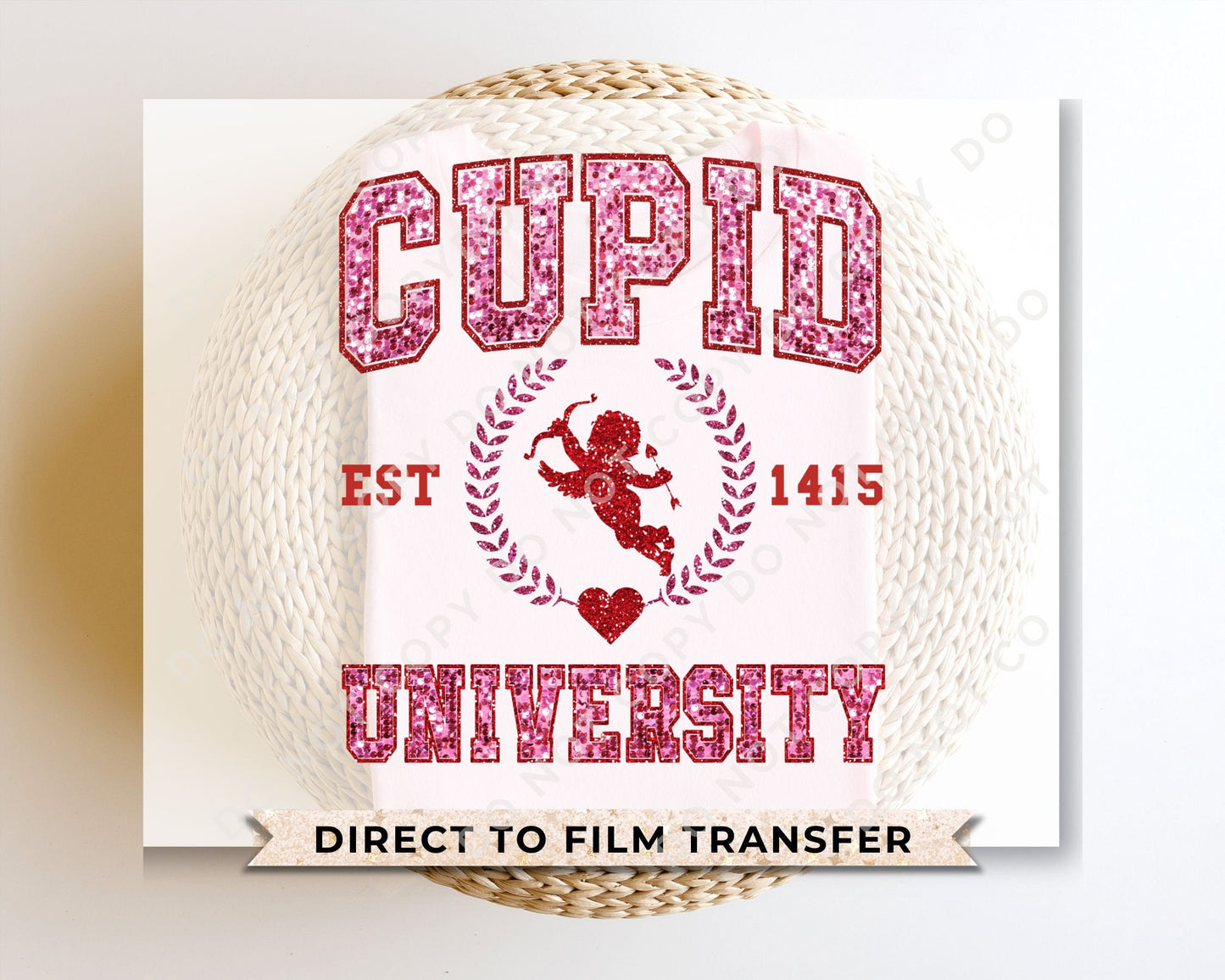 DTF Transfers, Ready to Press, T-shirt Transfers, Heat Transfer, Direct to Film, Valentine's Day, Holiday, Cold Peel, Cupid University