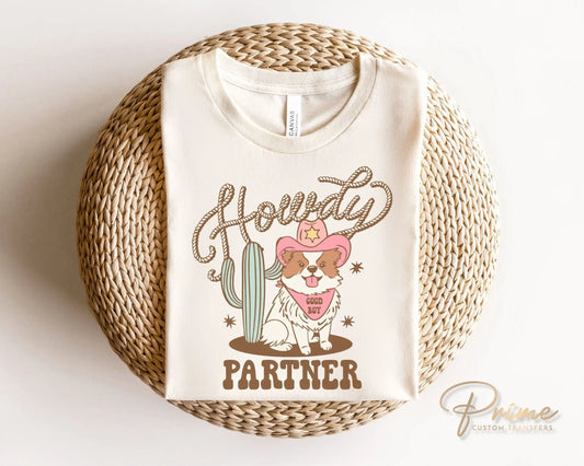 DTF Transfers, Ready to Press, T-shirt Transfers, Heat Transfer, Direct to Film, Western, Country, Dog, Cold Peel, Cowboy, Cowgirl Puppy