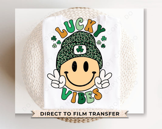 DTF Transfers, Ready to Press, T-shirt Transfers, Heat Transfer, Direct to Film, St Patties Day, St Patrick’s Day, Kid, Truck, Lucky Vibes