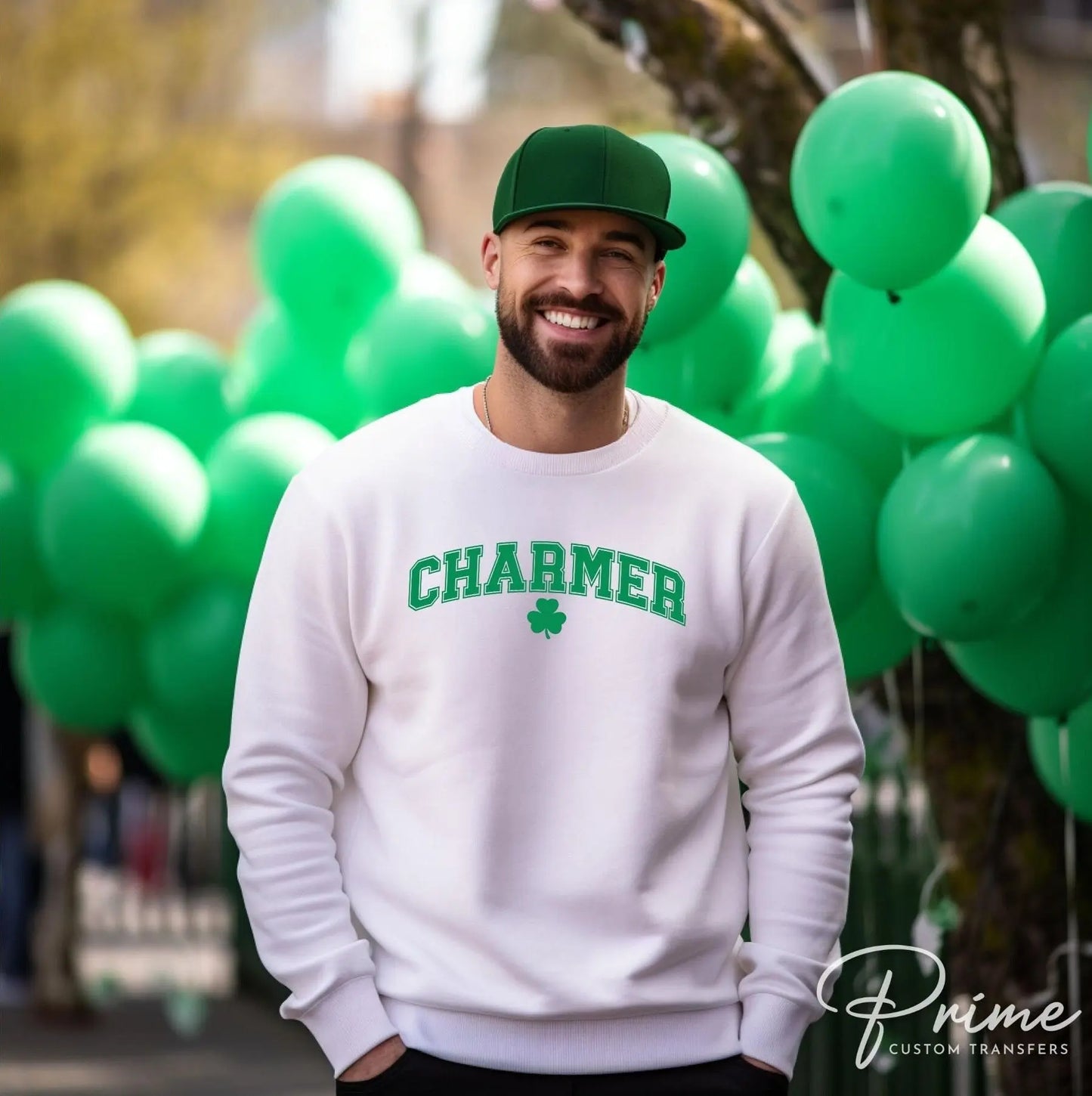 DTF Transfers, Ready to Press, T-shirt Transfers, Heat Transfer, Direct to Film, St Patrick’s Day, Mens, Clover, Shamrock, Charmer