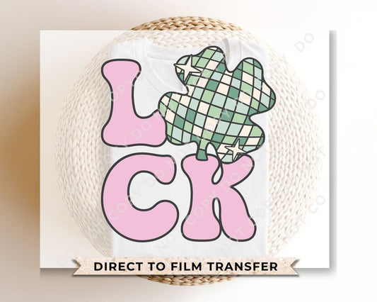 DTF Transfers, Ready to Press, T-shirt Transfers, Heat Transfer, Direct to Film, St Patties, Saint Patrick's Day, Groovy, Luck Disco Clover