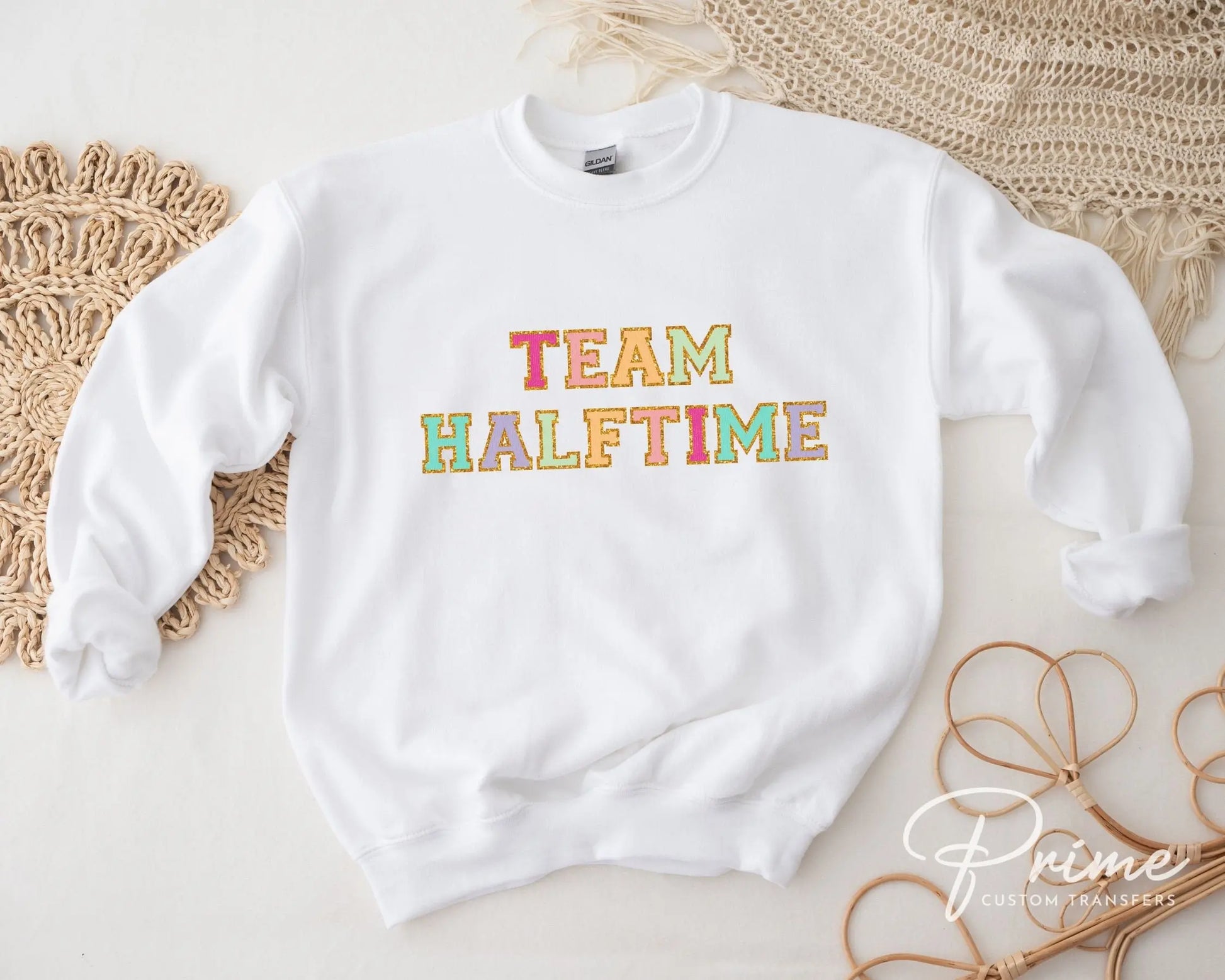 Football DTF Transfers, Ready to Press, T-shirt Transfers, Heat Transfer, Direct to Film, Sports, Glitter, Faux Chenille, Team Halftime