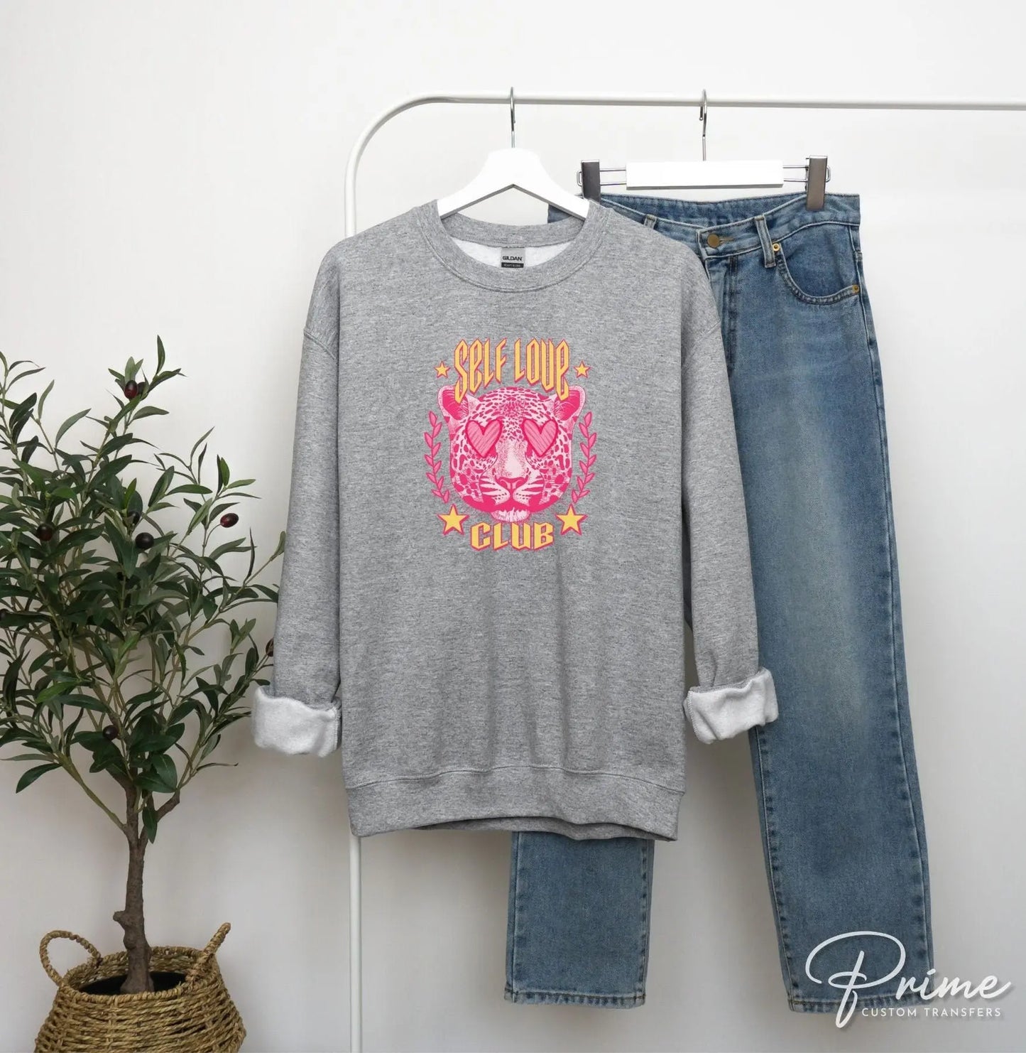 DTF Transfers, Ready to Press, T-shirt Transfers, Heat Transfer, Direct to Film, Valentine's Day, Holiday, Leopard, Self Love Club
