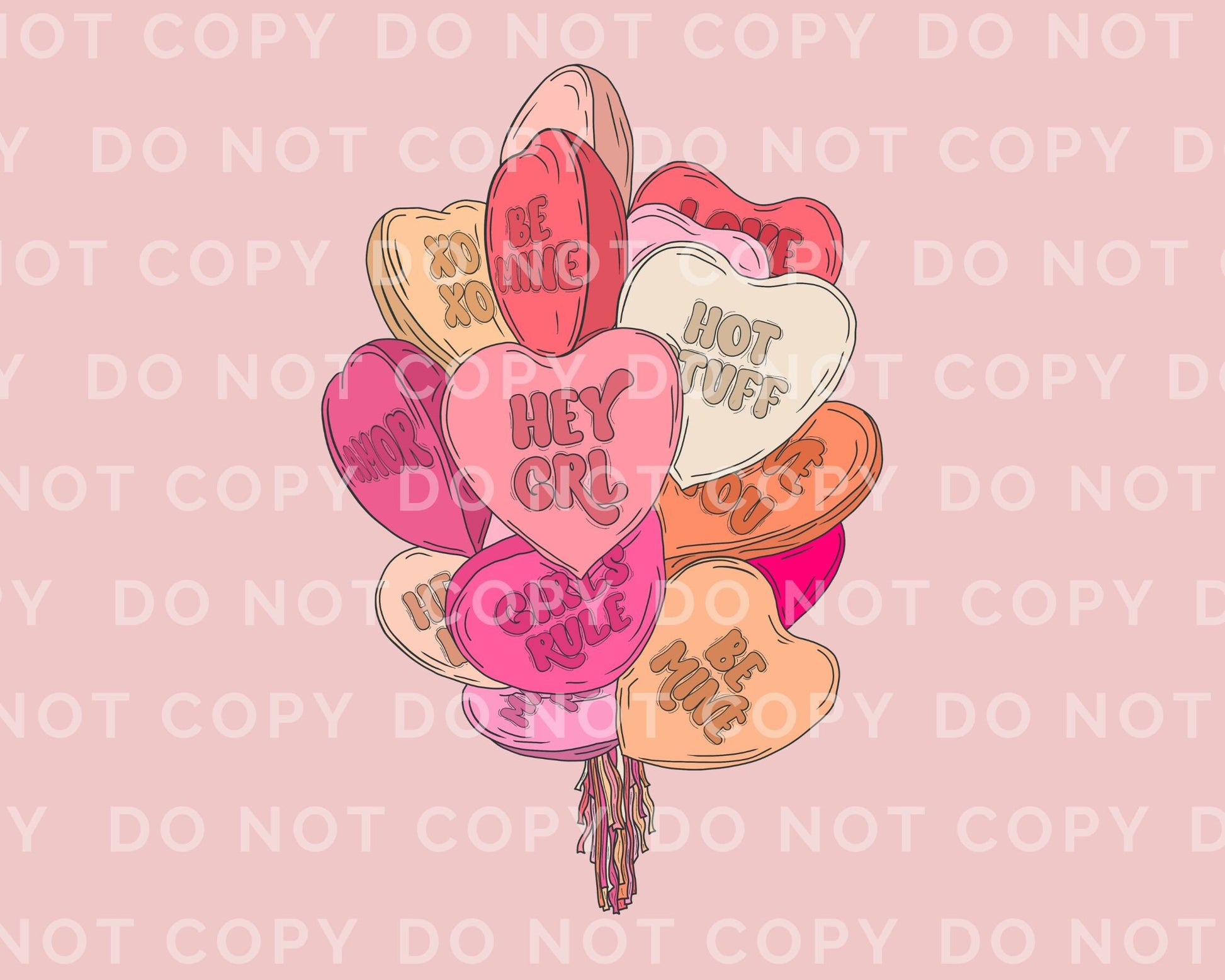 DTF Transfers, Ready to Press, T-shirt Transfers, Heat Transfer, Direct to Film, Valentine's Day, Retro, Cute, Girl, Heart Balloons