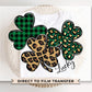 DTF Transfers, Ready to Press, T-shirt Transfers, Heat Transfer, Direct to Film, St Patties Day, St Patrick’s Day, Lucky Clovers Leopard