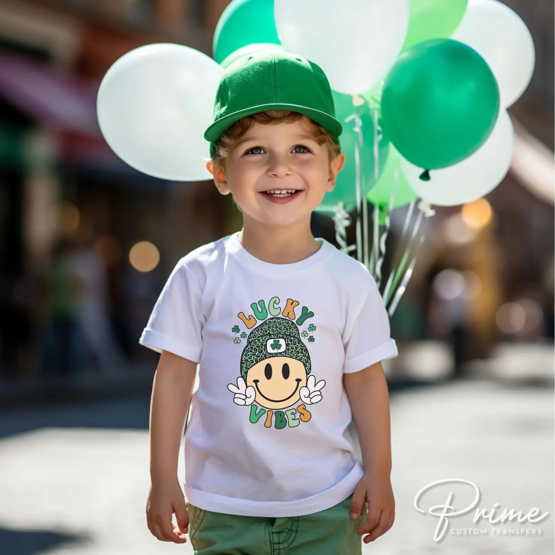 DTF Transfers, Ready to Press, T-shirt Transfers, Heat Transfer, Direct to Film, St Patties Day, St Patrick’s Day, Kid, Truck, Lucky Vibes