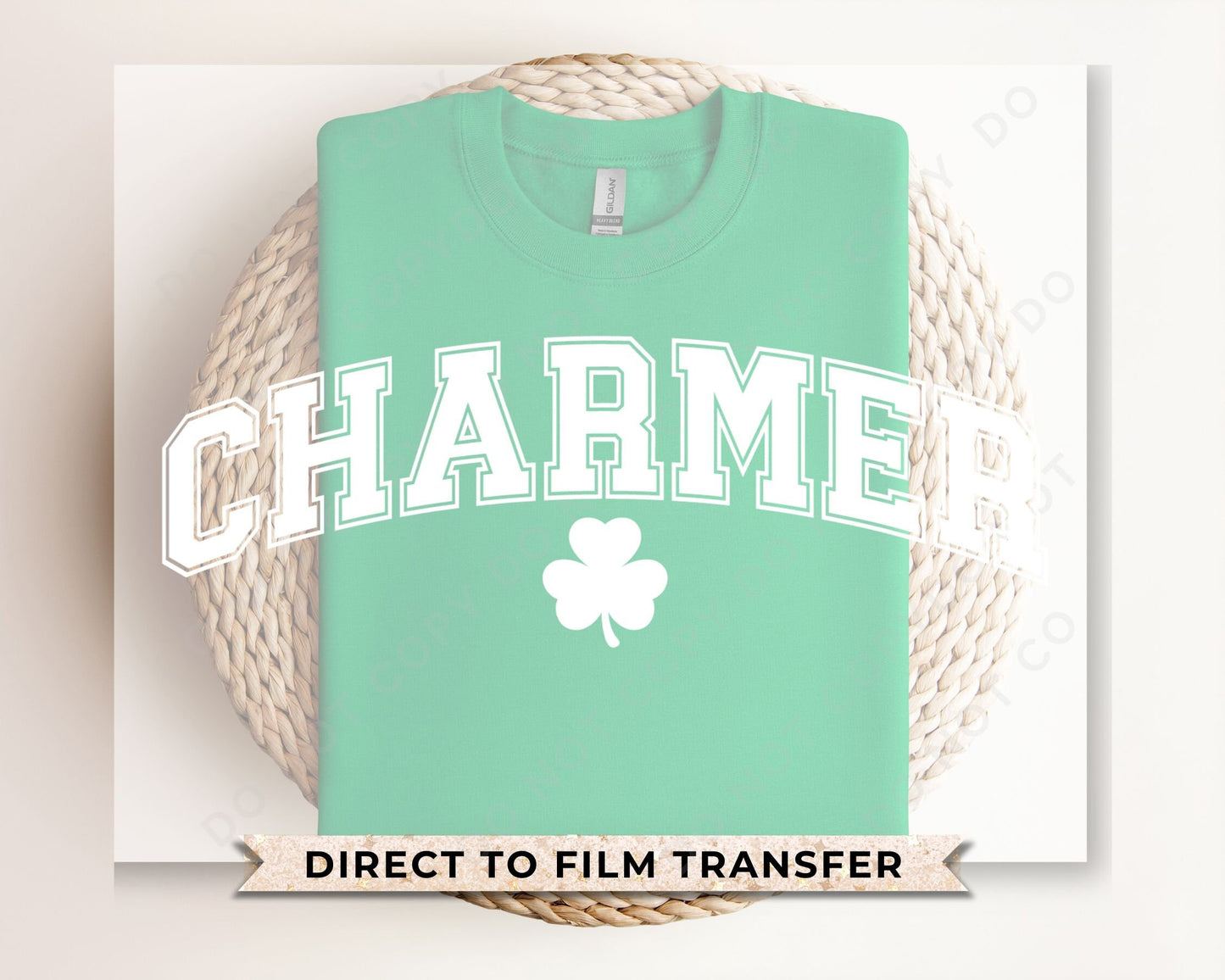 DTF Transfers, Ready to Press, T-shirt Transfers, Heat Transfer, Direct to Film, St Patrick’s Day, Mens, Clover, Shamrock, Charmer