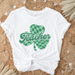 DTF Transfers, Ready to Press, T-shirt Transfers, Heat Transfer, Direct to Film, St Patrick’s Day, Distressed, Teacher Checkered Shamrock