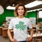 DTF Transfers, Ready to Press, T-shirt Transfers, Heat Transfer, Direct to Film, St Patrick’s Day, Distressed, Teacher Checkered Shamrock