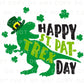 DTF Transfers, Ready to Press, T-shirt Transfers, Heat Transfer, Direct to Film, Boys St Patricks Day, Shamrock, Clover, Dinosaur, T Rex