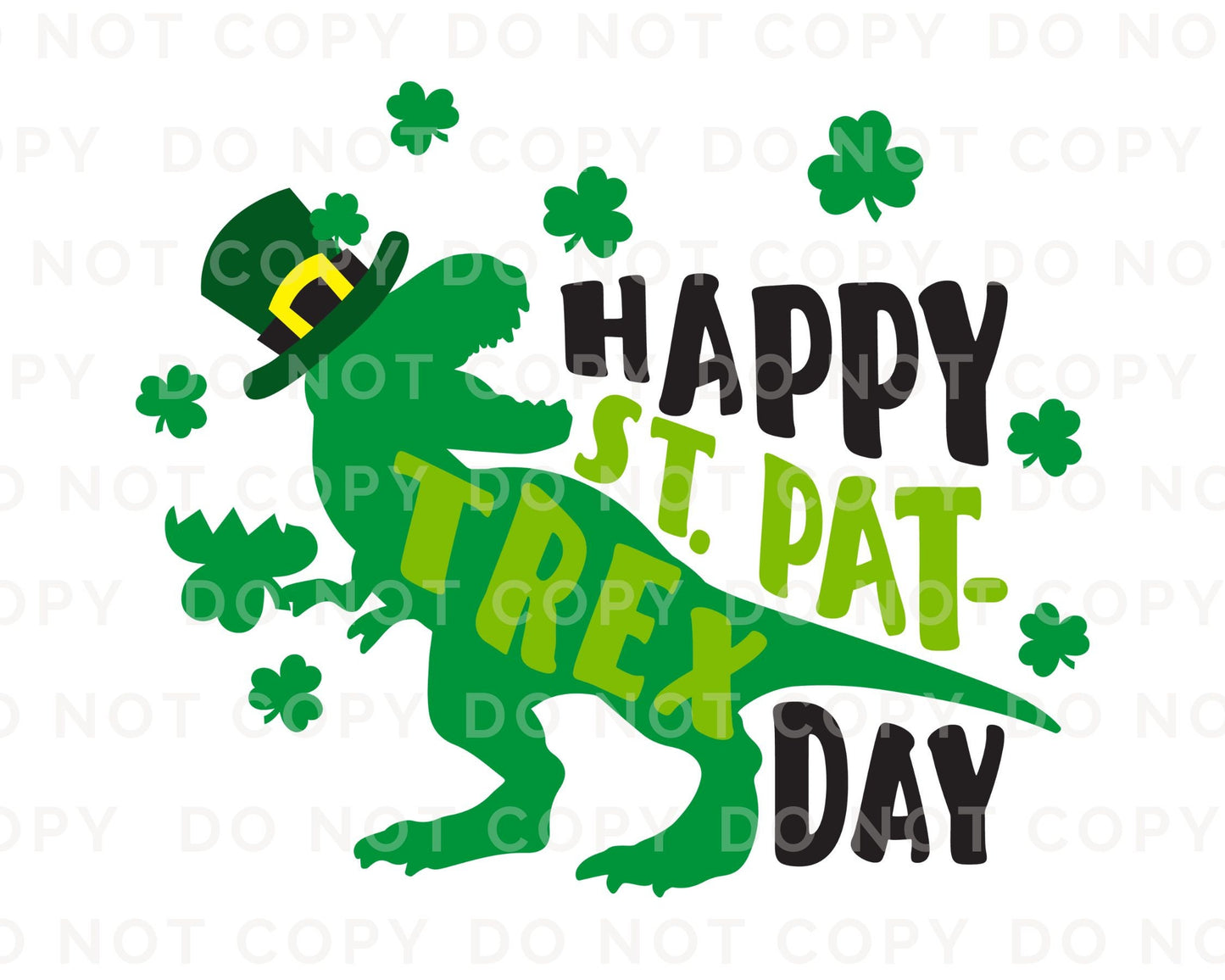 DTF Transfers, Ready to Press, T-shirt Transfers, Heat Transfer, Direct to Film, Boys St Patricks Day, Shamrock, Clover, Dinosaur, T Rex