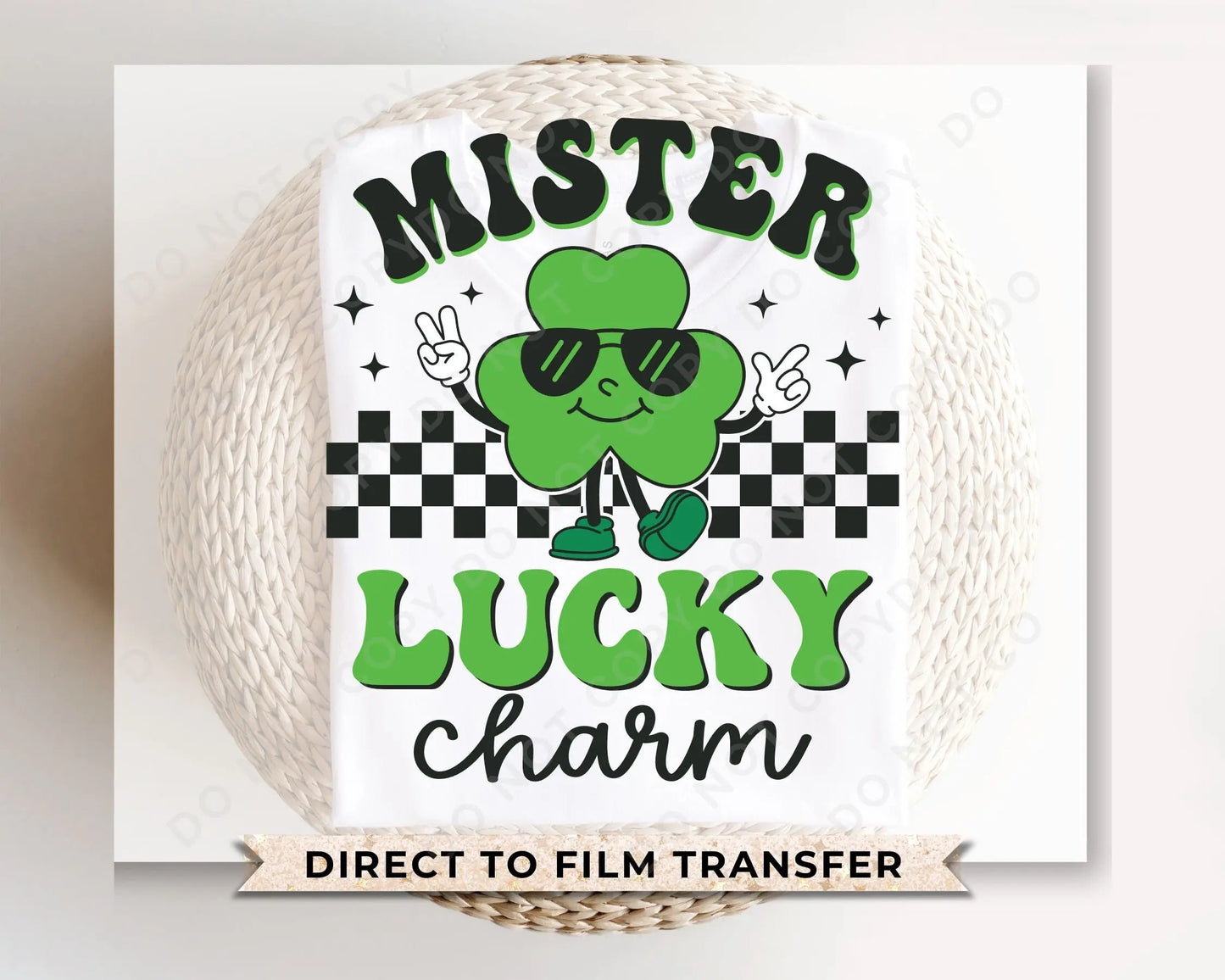 St. Patrick's Day DTF Transfer, Ready to Press, T-shirt Transfer, Heat Transfer, Direct to Film, Holiday, Lucky, Shamrock Mister Lucky Charm