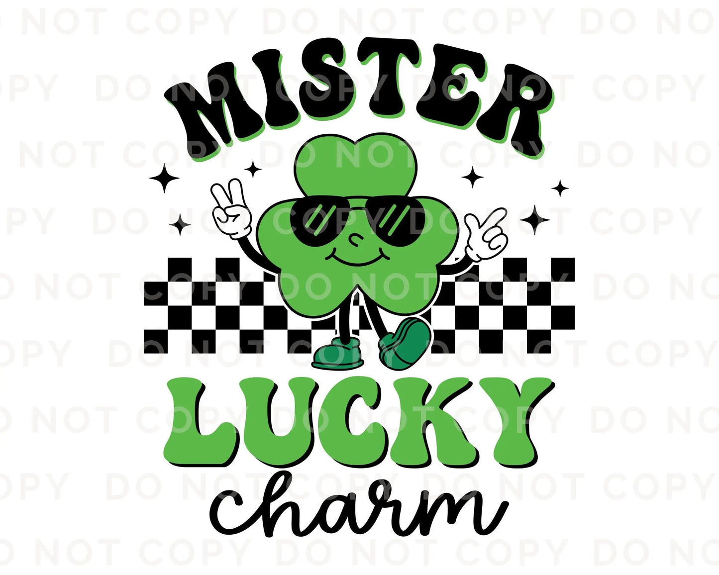 St. Patrick's Day DTF Transfer, Ready to Press, T-shirt Transfer, Heat Transfer, Direct to Film, Holiday, Lucky, Shamrock Mister Lucky Charm